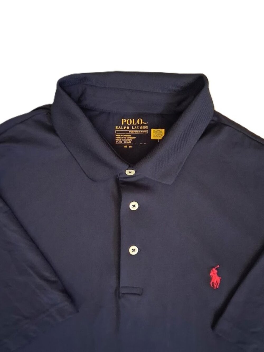 Polo Ralph Lauren Performance Polo Shirt – Navy Blue, Size 2XB (XXL Big) Golf
